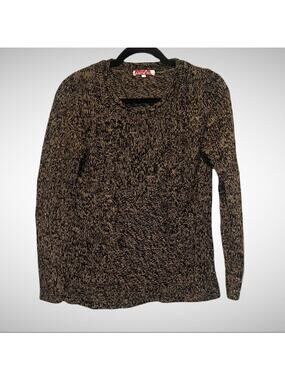 Carol Rose Marled Knit rolled collar Sweater size M